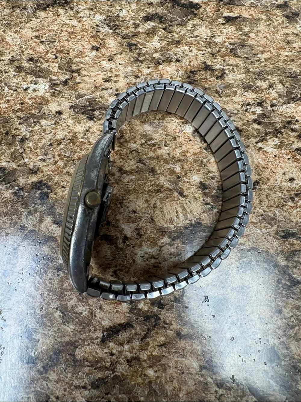 Vintage Caesars Quartz Watch Jubilee Style Band Parts Repair Missing Back